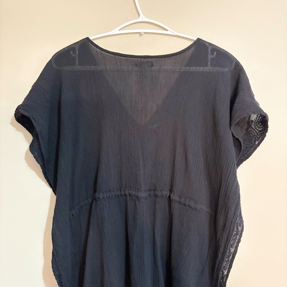 3/$10⚡️Old Navy Black Pullover Flowy Swim Coverup with Waist Tie - Picture 11 of 14